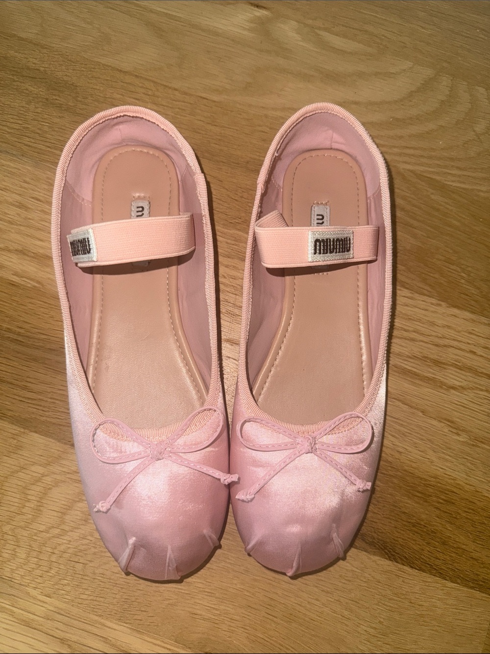 Miu Miu satin pink ballet flats 41